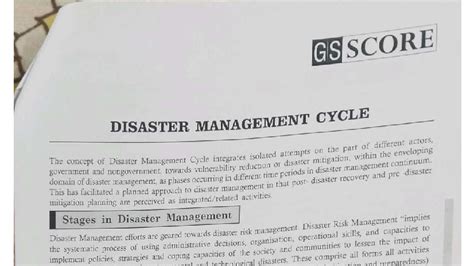 DM Module 2: Understanding the Disaster Management Cycle - Studocu