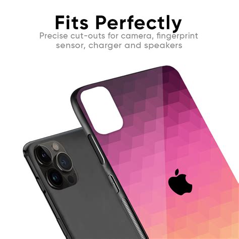 Geometric Pink Diamond iPhone 15 Glass Back Cover - Flat 35% Off On ...