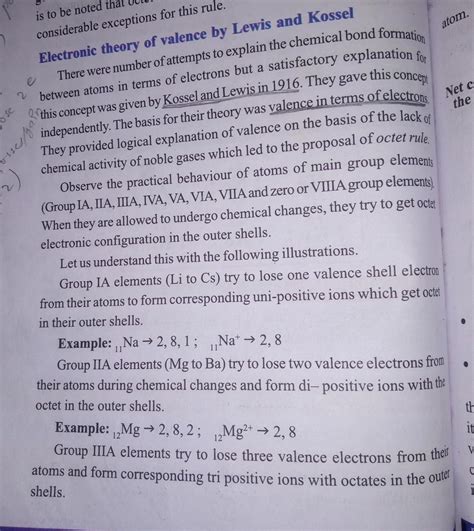 what is electron theory of valence proposed by Lewis and kossel ...