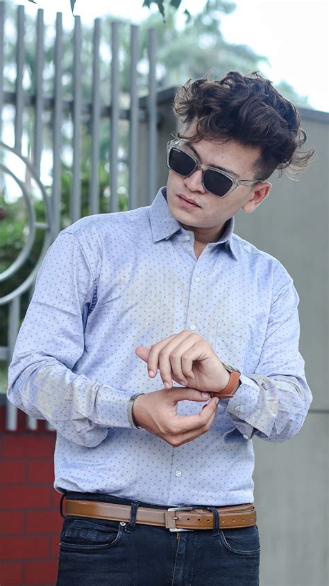 Buy Light Blue Jacquard Design Printed Premium Giza Cotton Shirt ...