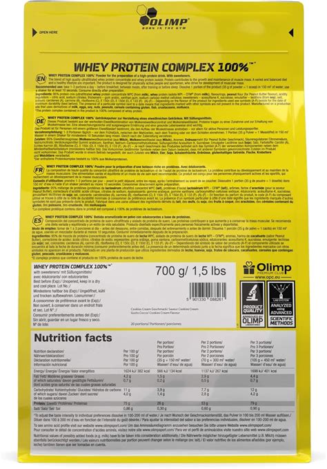 OLIMPSPORTNUTRITION Olimp Whey Protein Complex 100% Cookies and Cream ...