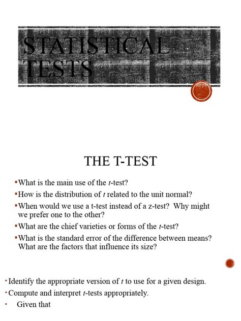 Statistical Test and Variables 的图像结果
