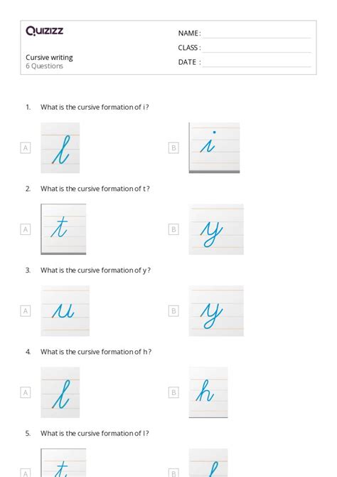 50+ Cursive Practice worksheets for Kindergarten on Quizizz | Free ...