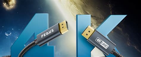 FEDUS 4K Displayport Cable,3 Meter Dp To Dp Cable [Certified 4K@60Hz,2K ...