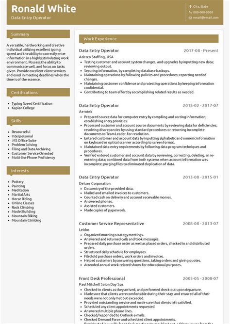 Image result for Data Entry Operator Resume Jobs