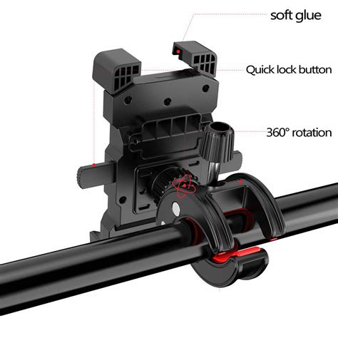 Buy Motorcycle ATV Handlebar Phone Mount Holder Bicycle Bike Bracket ...