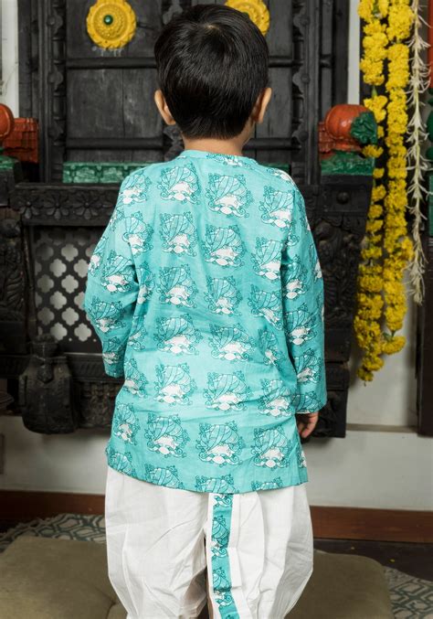 Polka Tots 100% Super Soft Cotton Tribal Print Full Sleeve Kurta With ...