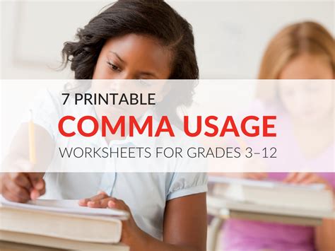 Image result for Basic Comma Rules Worksheet