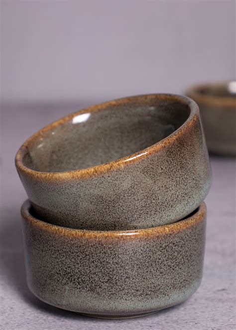 Get Dove Blue Pinch Bowl (Set of 2) at ₹ 600 | LBB Shop