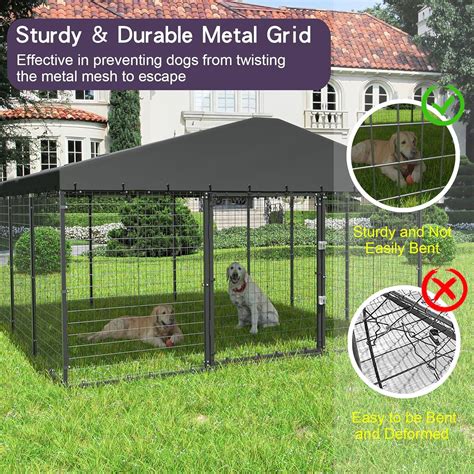 ALAULM 10'x10' Large Outdoor Dog Kennel with India | Ubuy