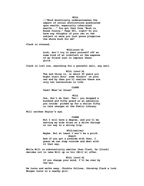 3 Lessons Learned from Reading GOOD WILL HUNTING – Sean Taylor Creates