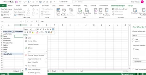 Excel Refresh Pivot Table On Opening 的图像结果