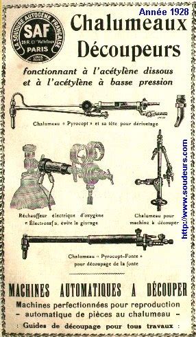 Quelques publicités commerciales de chalumeaux soudeurs et générateurs ...