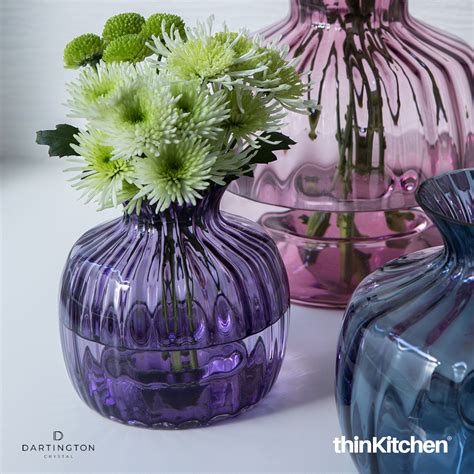 Buy Dartington Crystal Cushion Purple Small Flower Vase Online at ...
