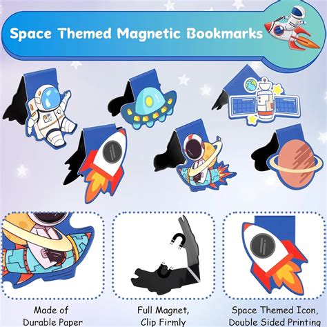 6er Set Astronauten Lesezeichen, Weltraum-Themen Lesezeichen, Weltraum ...