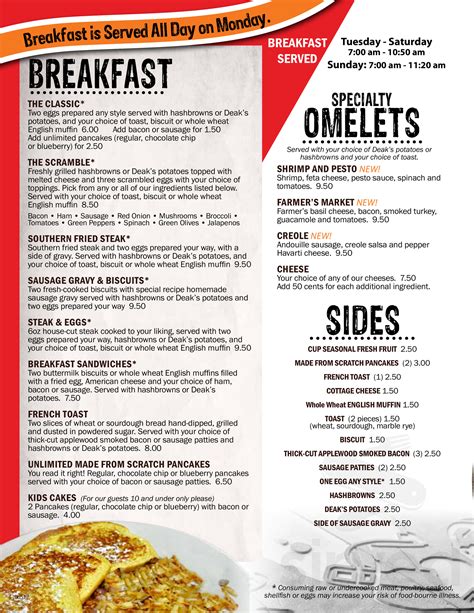 Deaks Pub & Grill menus in Stoughton, Wisconsin, United States