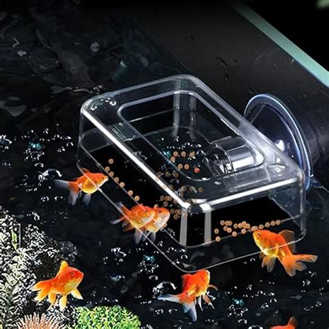 Petzlifeworld 1pc Rectangular Shaped Acrylic Fish Feeding Box with Suc ...