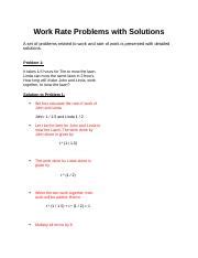 Image result for Work Rate Problems