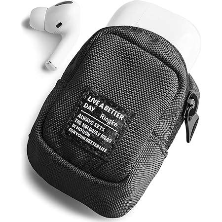 Ringke Mini Pouch [Bucket Bag] with O Ring Carabiner, Nylon Carrying ...