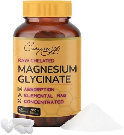 Magnesium Glycinate 700mg Chelated High Absorption Magnesium Glycinate ...