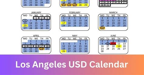 Los Angeles Unified School District Calendar 2025 | Download