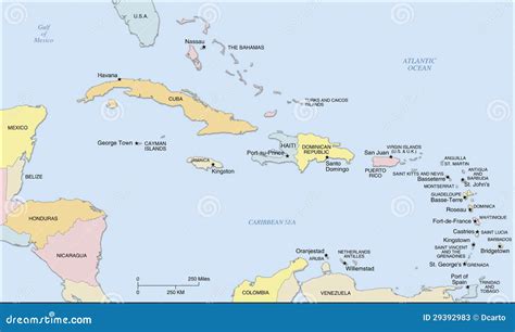 Map Of Caribbean Islands For Kids
