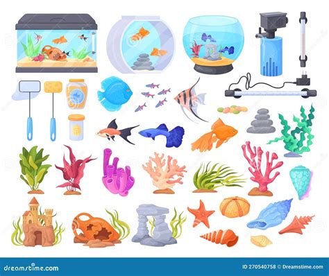 Aquarium Equipment. Aquaristic Elements, Underwater Decorations for ...