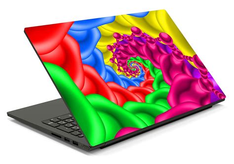 ISEE 360® Laptop Skin Cover Laminated Colors Trippy Stickers and Free ...
