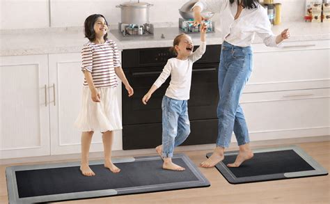 SITTELLA Rubber 2 Kitchen Mats Set, Anti-Skid Kitchen Mats 3.5mm, Water ...