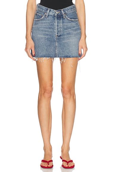 VETEMENTS Jean Mini Skirt in Blue | FWRD