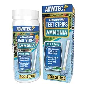 Ammonia Test Strips for Freshwater & Saltwater Fish Tank - Testing ...