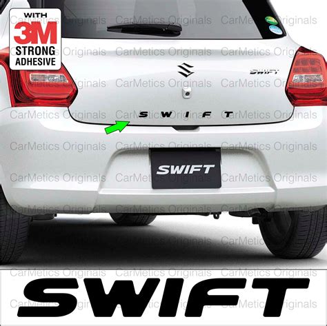 CarMetics SWIFT EXPLORER 3d letters for Suzuki SWIFT – GLOSSY BLACK ...