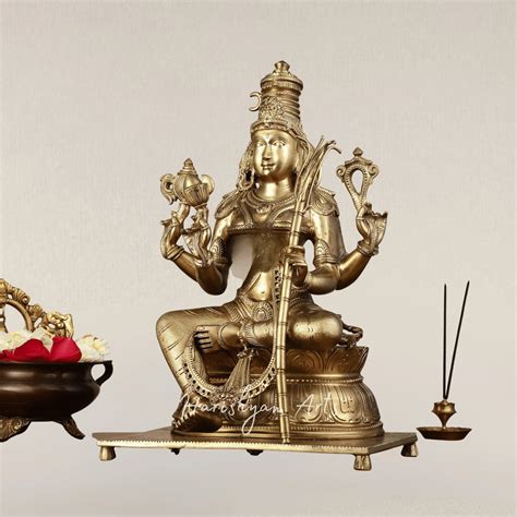 16" Rajrajeshwari Lalitha Devi Panchaloha Pure Bronze Divine Vigraham