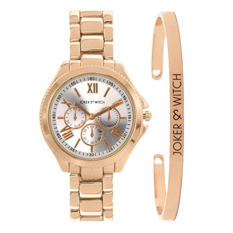 Joker & Witch Stainless Steel Analog Women Watch (White Dial Rose Gold ...