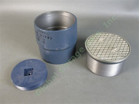 Zurn ZN1400-4NH 4" Level-Trol Adjustable Cast Iron Floor Cleanout ...