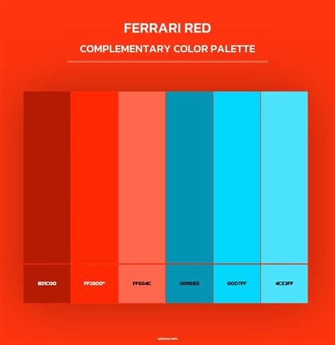 Ferrari Red color palettes - colorxs.com