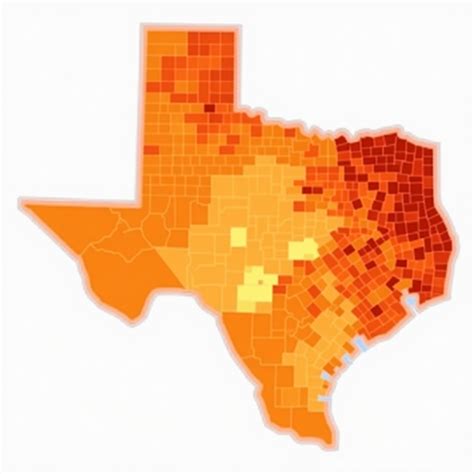 Texas Population Heat Map 2024 | Stable Diffusion Online
