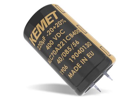 High CV Snap-in Aluminum Electrolytic Capacitors - KEMET Electronics ...