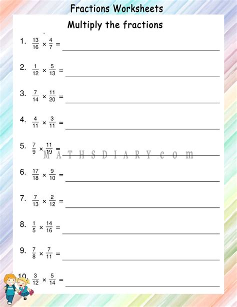 Image result for Simple Fractions Worksheet