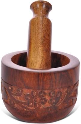 DigiRake Wooden Ammikallu For Kitchen | Mortar and Pestle Set | Rolu ...