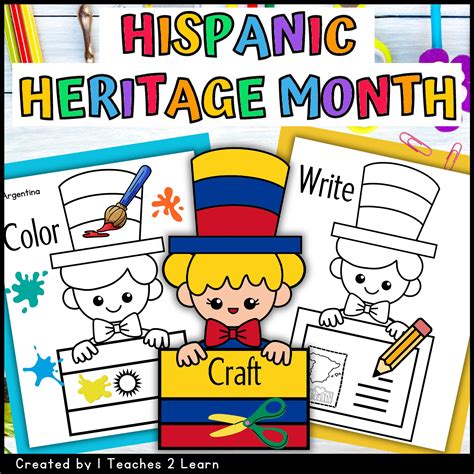 Hispanic Heritage Month Crafts, Coloring Pages, & Writing Activities by ...