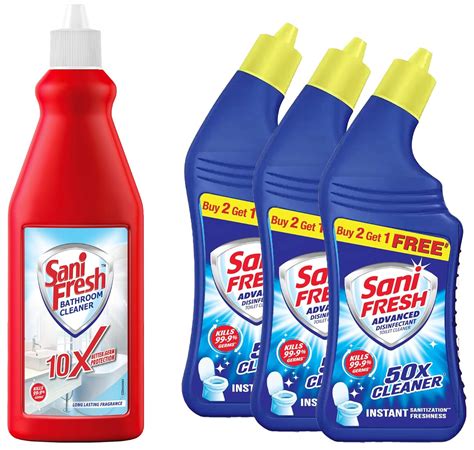 Sani fresh Advanced Liquid Toilet Cleaner - 520ml*3 (Buy 2 Get 1 Free ...