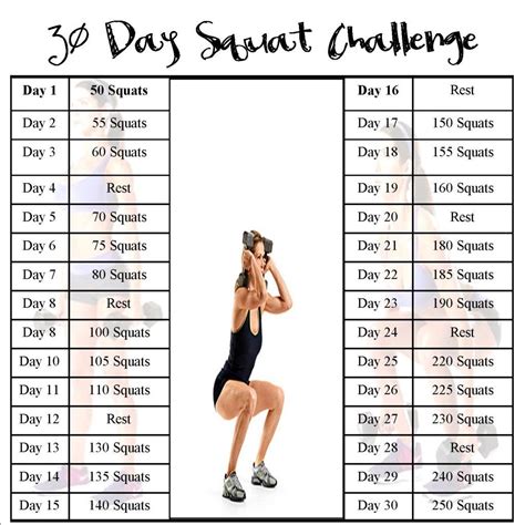 Squat Challenge Posters | Squat challenge, 30 day squat challenge ...