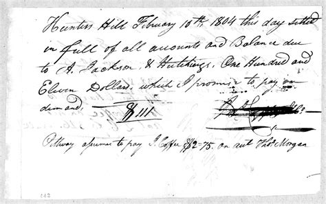 John Coffee to Jackson & Hutchings, February 10, 1804 | Library of Congress