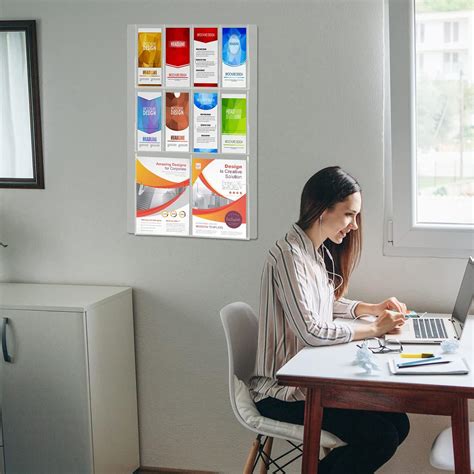 Buy Weysat Acrylic Brochure Holder Wall Mount Plastic Magazine Display ...