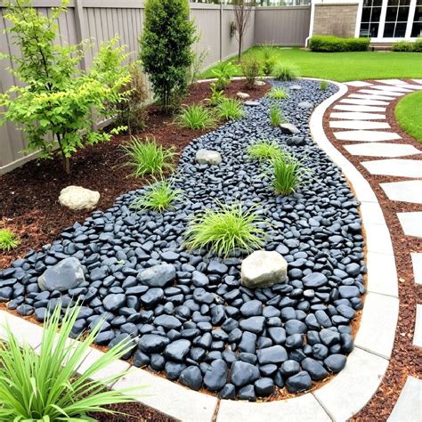 25 Black River Rock Landscaping Ideas To Copy