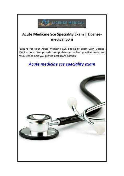 PPT - Acute Medicine Sce Speciality Exam License-medical.com PowerPoint ...