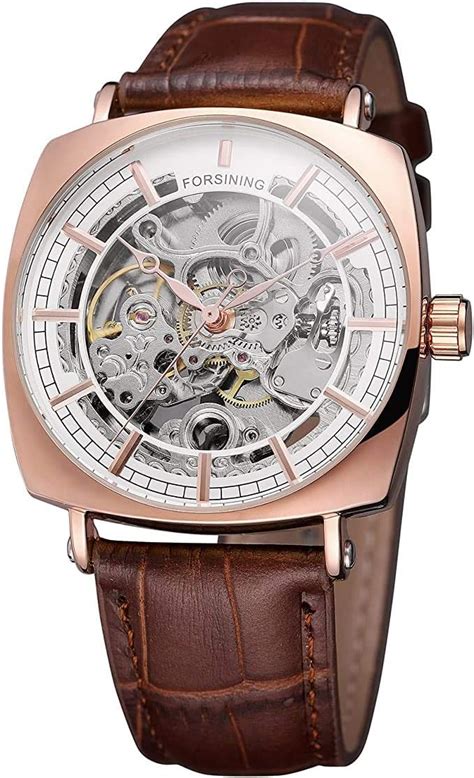 Carlien Men's Luxury Golden Skeleton Mechanical Watch India | Ubuy