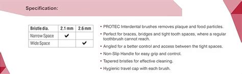 MEDICEPT DENTAL Medicept PROTEC Angled Interdental manual Brush Narrow ...