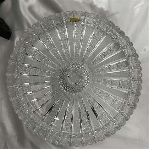 Czech Bohemian Cut Crystal Platter(s)